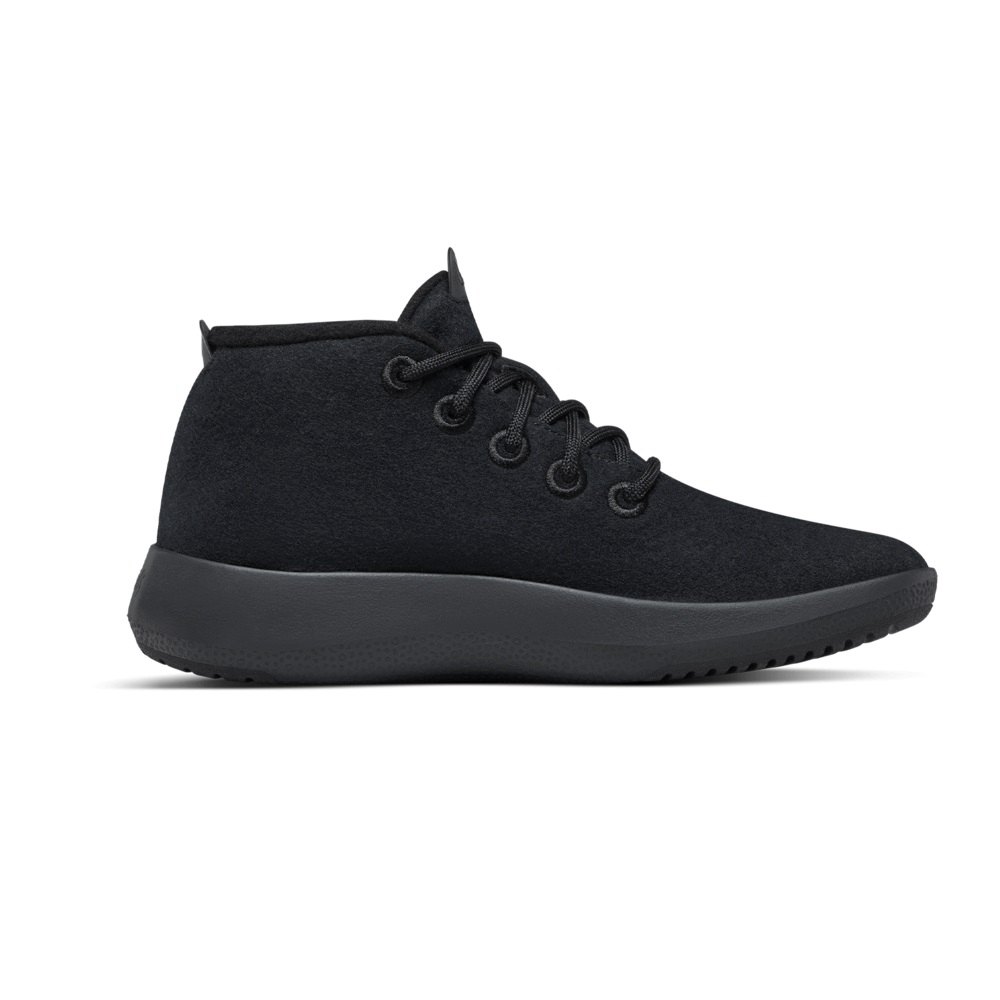 Allbirds Men\'s Boots Black - Wool Runner-up Mizzles - 12809TDHQ